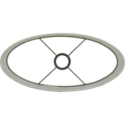 Kap ovaal recht smal 38-17,5-28 cm BRESKA parel wit - 3