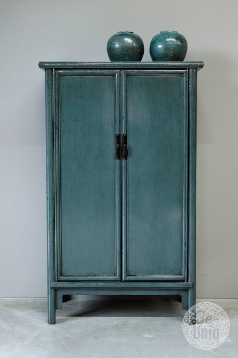 Opbergkast China - 2 drs- Blauw/Grijs