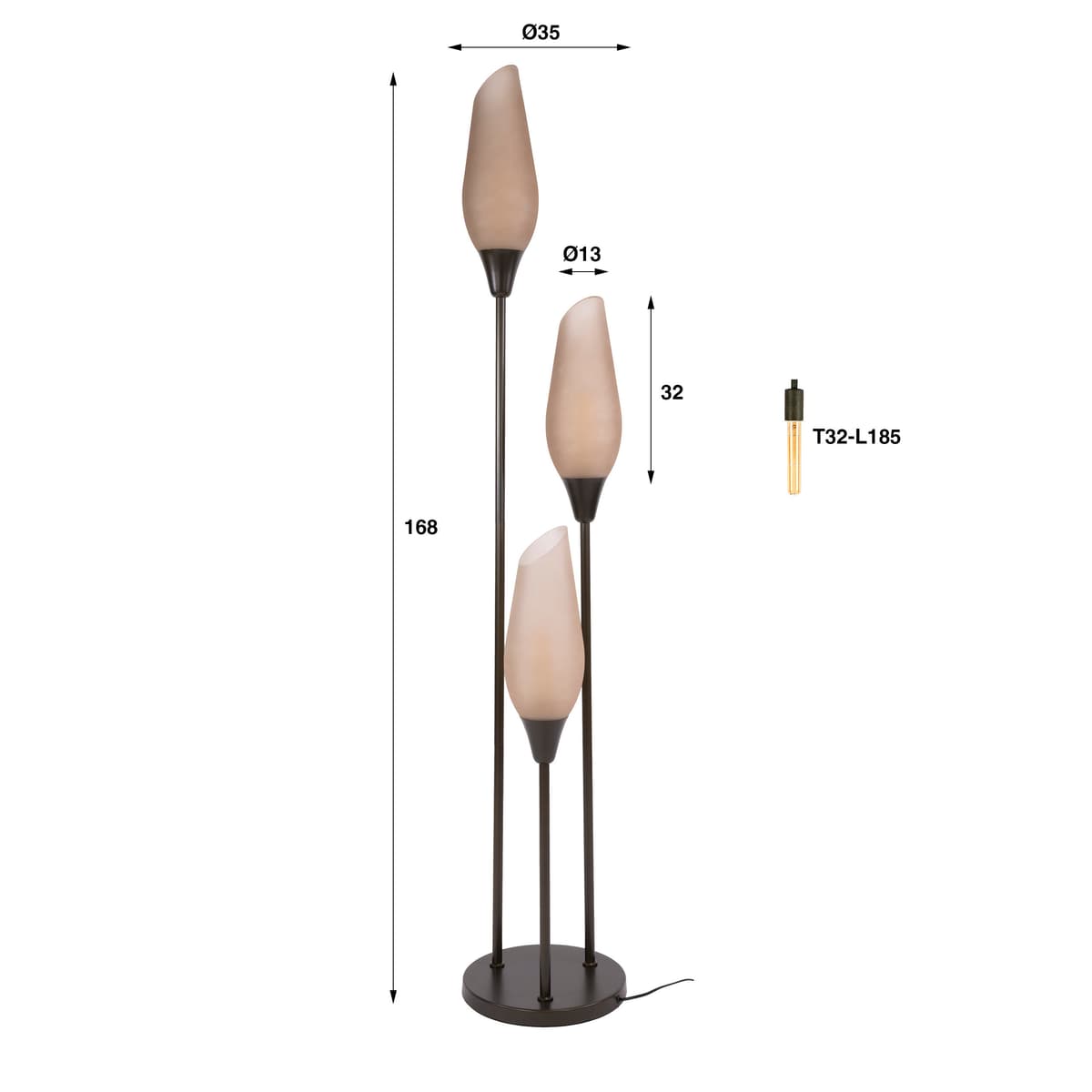 Vloerlamp Coco 3L  - 5