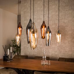 Hanglamp Coco 4 + 3 Lichts Zwart - 1