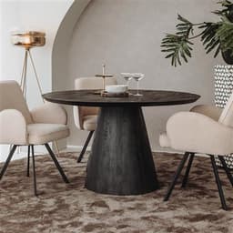 Eetkamertafel Premo Zwart Rond 150cm - 2