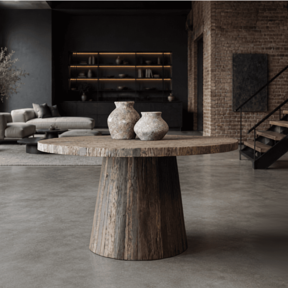 Eettafel Rond Kolom 140 cm - 2