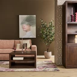 Vierkante salontafel Brussel Bruin Mangohout 80 cm - 1