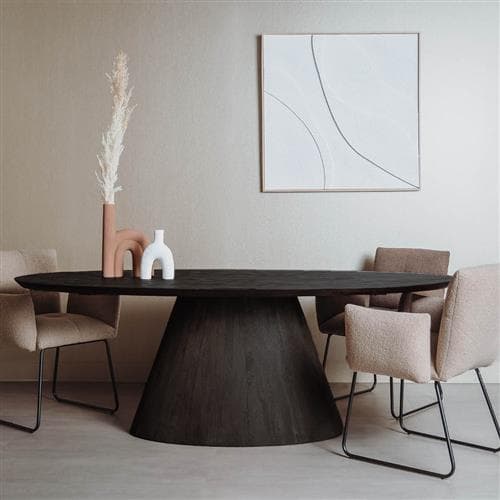 Eetkamertafel Premo Zwart Ovaal 220cm - 2